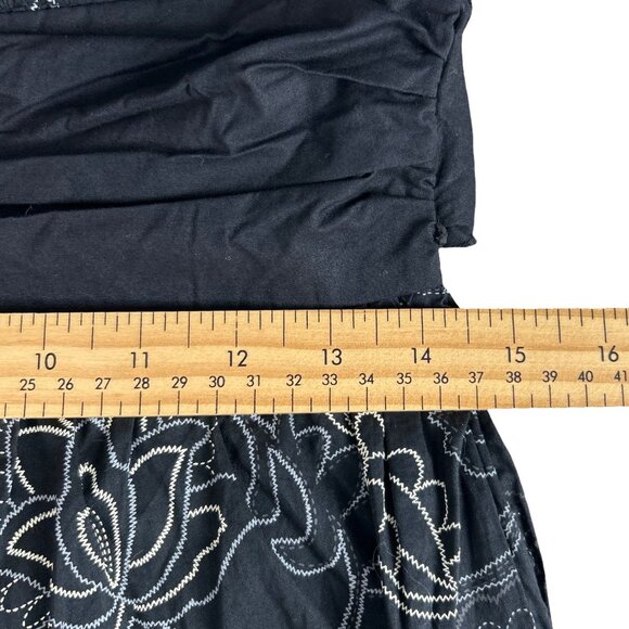 Y2K Costa Blanca Strapless Sweetheart Embroidered Mini Dress Black Bowtie - Picture 11 of 14